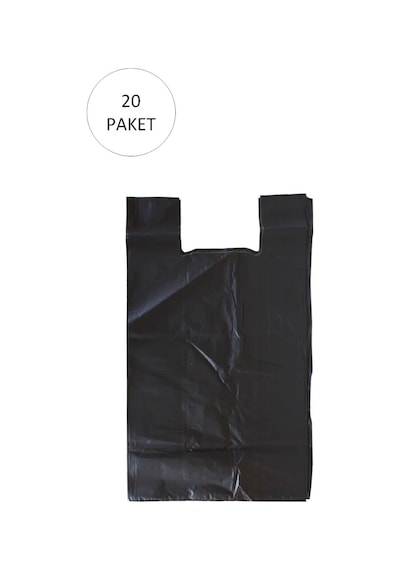Jenerik Siyah Hışır Atlet Poşet Mini Boy 22x31 Cm 20 Paket Takriben 10.000 Adet