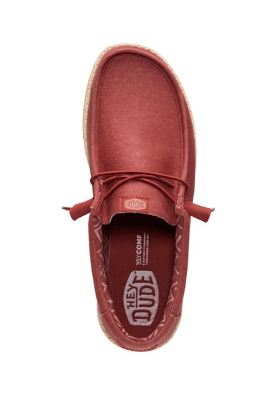 Hey Dude Wally Stretch Canvas Erkek Ayakkabı Kırmızı