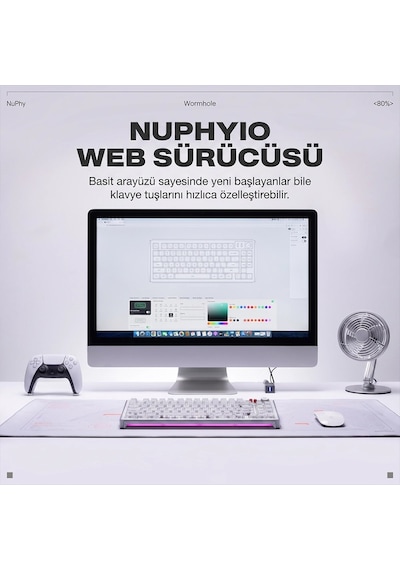 Nuphy Wh80 Tri-mode Hall Effect Manyetik Oyuncu Klavyesi