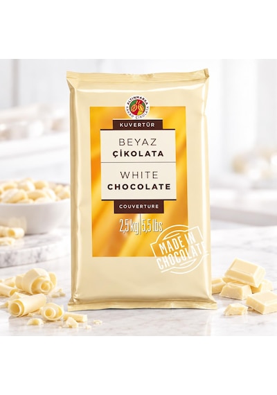 Altınmarka Beyaz Kuvertür Çikolata 2,5 Kg