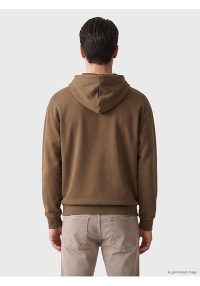 LC Waikiki Lc Waıkıkı Bej Kanguru Cepli Erkek Hoodie