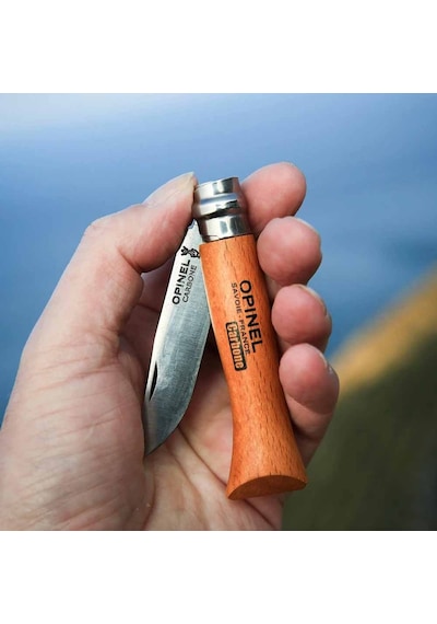 Opinel No 8 Kayın Saplı Karbon Çelik Kamp Çakı Çok Renkli