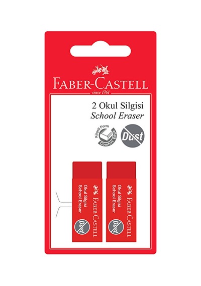 3 Adet Faber Castell 2'li Okul Silgisi