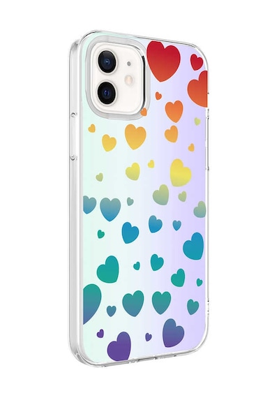 Apple iPhone 12 Uyumlu Klfs M-blue Desenli Kılıf-heart No3 Heart No3