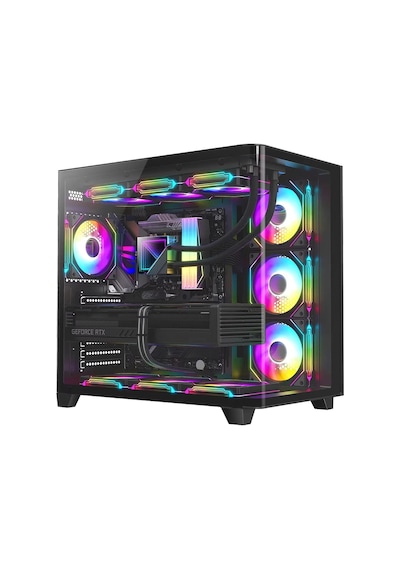 Dragos Ocean Curved Pro V2 Argb Fanlı Siyah 750 W E-atx Oyuncu Kasası