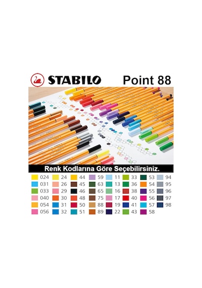 Stabilo Point 88 Fine 0.4 MM Keçe Uçlu Kalem 88 1 Adet