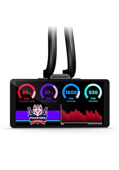Phanteks Glacier One 360m25 Lcd Aio Su Soğutmalı, 6 Inç Ekran - 360 Mm, Siyah Sıvı Soğutucu