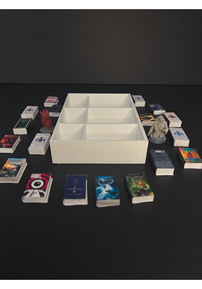 Minyatür Kitaplık El Yapımı Mini Kitap Ve Figürlü Dekoratif Kitaplık Koleksiyonluk
