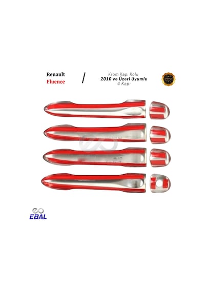 Ebal Otomotiv Renault Fluence Krom Kapı Kolu 4 kapı 2010 Üzeri P.ÇELİK
