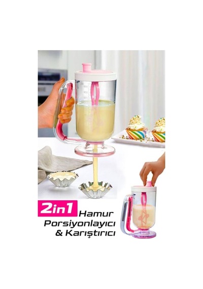 Ersat Home Pratik Hamur Dağıtıcı Ölçekli Pancake Cupkek Krep Muffin Akıtma,hamur Karıştırıcı Diğer