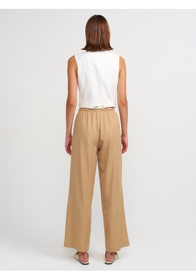 Dilvin Geniş Paça Özel Kesim Pantolon 101a71535 Camel