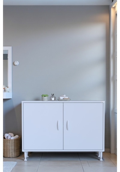 Eliusta Nirat 95 Cm 4 Bölmeli Beyaz Banyo Mutfak Dolabı 3 Raflı Kapaklı Çok Amaçlı Dolap 95x75x32,5 Cm Beyaz Eliusta Nirat 95 Cm 4 Bölmeli Beyaz Banyo Mutfak Dolabı 3 Raflı Kapaklı Çok Amaçlı Dolap 95x75x32,5 Cm Beyaz