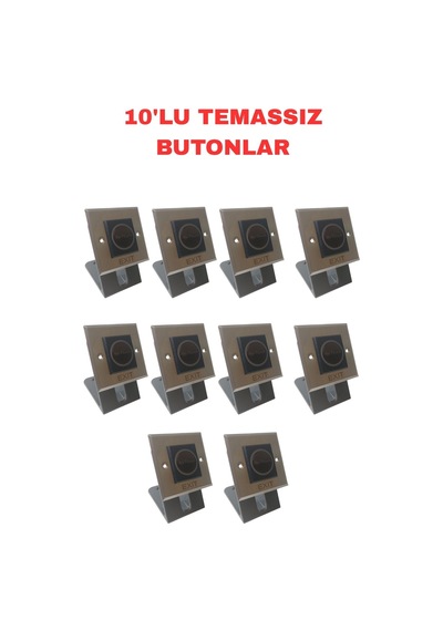 Sr-700 Temassız Kapı Açma Butonu Sıva Altı Kızılötesi Exit Buton Paslanmaz Çelik 10 Adet
