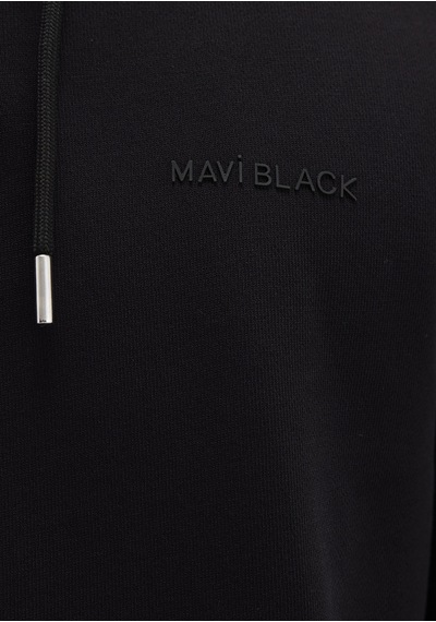 Mavi - Mavi Black Kapüşonlu Siyah Sweatshirt 0s10384-900 Siyah
