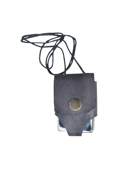 Sermo - Hakiki Deri El Yapımı Zippo Çakmak Kılıfı - Gri Kolye