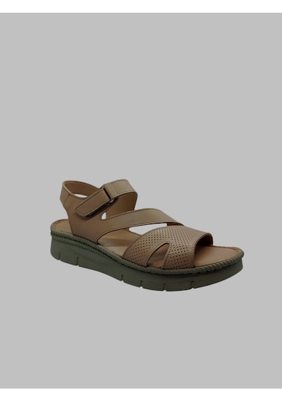 Pierre Cardin Pc-5142 Kadın Deri Sandalet Krem
