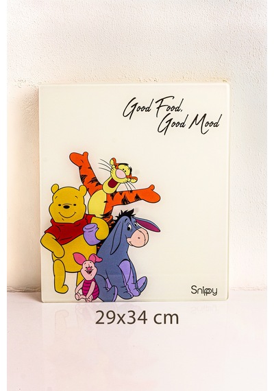 Snippy Pooh - Cam Kesme Tahtası Cam Kesim Panosu Dekoratf Cam Kesim Tablası 29 X 34 Cm Çok Renkli