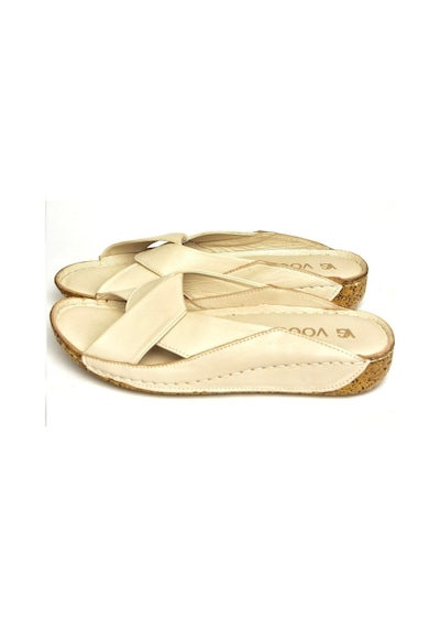 Fox Shoes U555060003 Bej Hakiki Deri Terlik Bej-hakiki Deri Bej