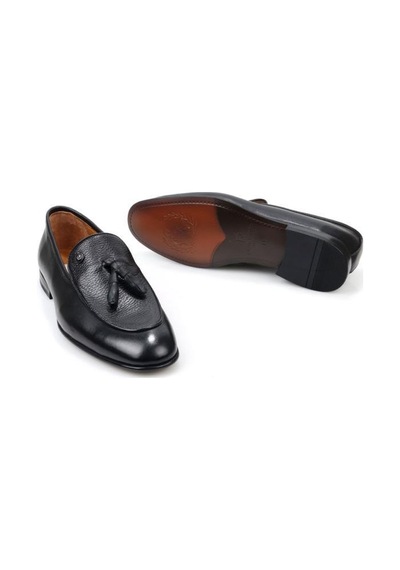 Pisagor Pierre Cardin 114005 Premıum Erkek Püsküllü Klasik Deri Ayakkabı Sıyah