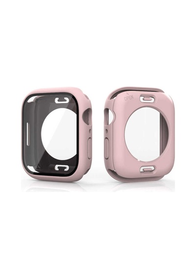 Watch 7 45mm 360 Derece Korumalı Kasa Ve Ekran Koruyucu Mkst Watch Gard 12 - Pembe
