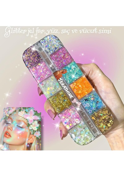 Glitter Kremsi Far&saç Simi,yüz Ve Vücut Simi