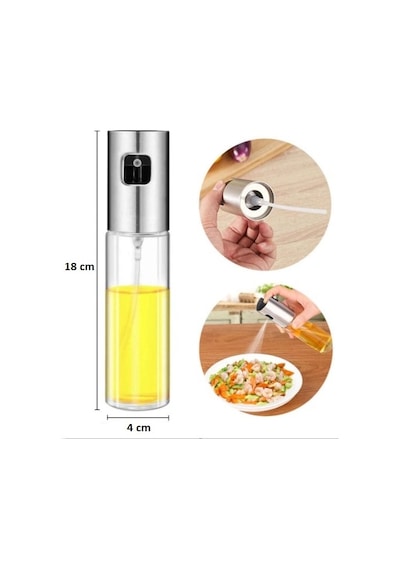 Mutfak Zeytinyağı Sirke Sos Yağdanlık Sprey Başlıklı Şeffaf 100 Ml Çok Amaçlı Spreyli Cam Şişe Diğer