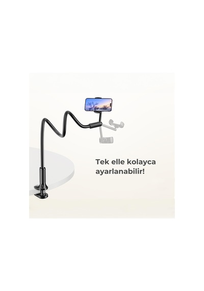 Bix Saiji Ivy 4 Telefon Tutucu Yatak Ve Masa İçin 360 Dönebilir Ayarlanabilir Telefon Standı