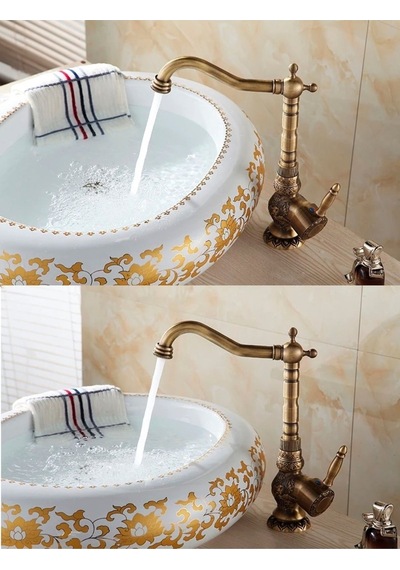 Banyo Lavabo Bataryası Antik Çanak Lavabo Uyumlu Uzun Model Yeni