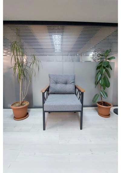 Safir Bahçe,balkon,çayseti,ofis,cafe,teras Koltuk,berjer Gri