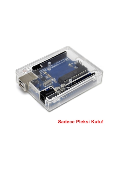 Alkatronik-Arduino Uno R3 Plastik Koruma Kutusu Vidalı Pleksi Kutu