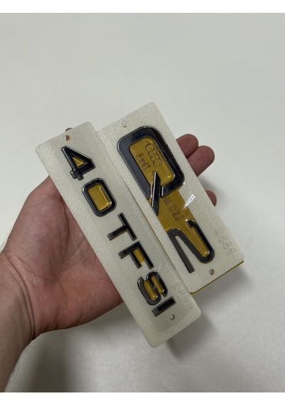 Q2 Ve 40 Tfsı Krom Bagaj Yazısı Seti 2 Li 3m 3d Abs Arma Logo
