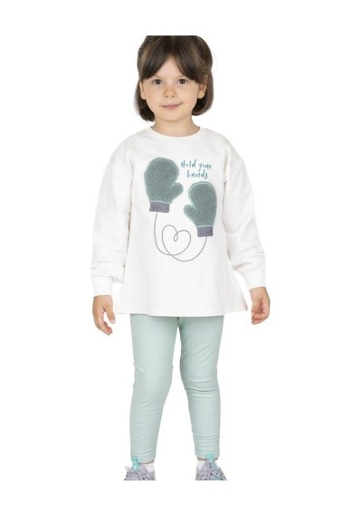 Best Kız Çocuk Yüksek Bel Mint Tayt-13514 Mint