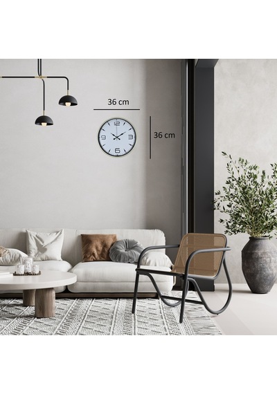 Natural Krem 36 Cm Duvar Saati Çok Renkli