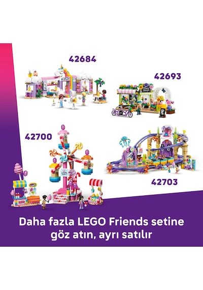 LEGO® Friends Dönen Çiçek ve Peri Fincanı 42702 - 7 Yaş ve Üzeri için Çocuklar 3 Mini Bebek İçeren Oyuncak Yapım Seti (321 Parça)