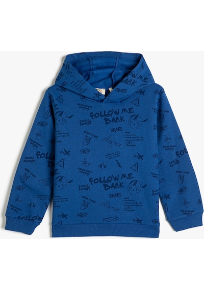 Koton Kapşonlu Sweatshirt Baskılı Uzun Kollu Şardonlu Mavi Desenli 4wkb10066tk 4WKB10066TK6D5 Mavi Koton Kapşonlu Sweatshirt Baskılı Uzun Kollu Şardonlu Mavi Desenli 4wkb10066tk 4WKB10066TK6D5 Mavi