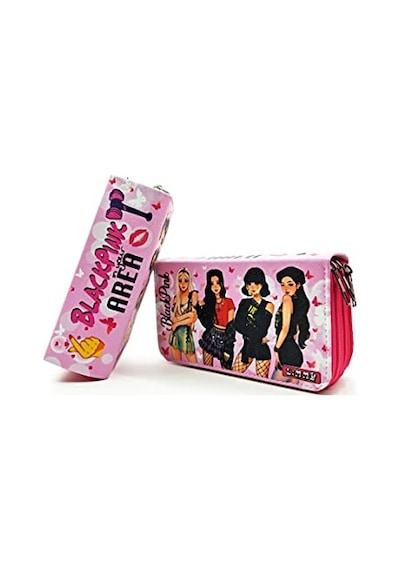 Kalem Kutusu Black Pink Organizer Kalemkutu Vegan Deri Üç Bölmeli Kalemlik-pembe Genel