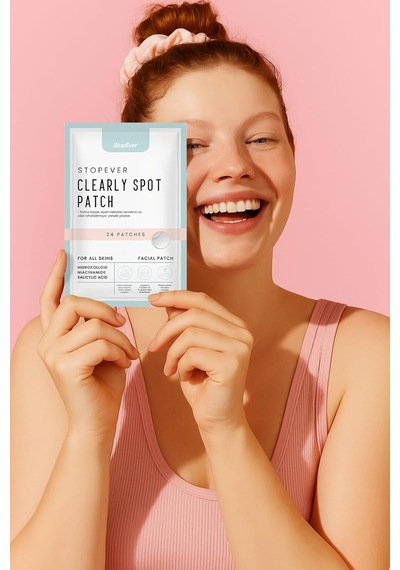 Clearly Spot Patch, Sivilce Karşıtı Şeffaf Plaster Şeffaf, Ultra İnce, Hidrokolloid + Niacina