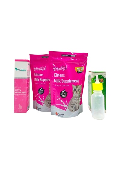 Yavru Kedi Süt Tozu 2 x 200 ML + Biberon 60 ML + Yavru ve Anne Kediler Için Vitamin Pasta 100 G