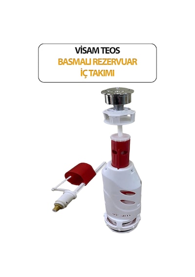 Teos Basmalı Klozet Rezervuar Iç Takımı Beyaz
