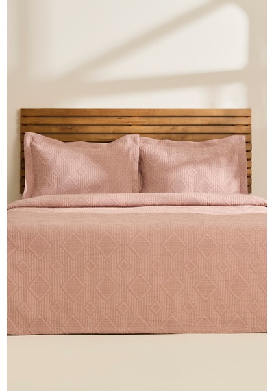 Kaşmir Home Serenty Çift Kişilik Yatak Örtüsü Takımı Rose Rose