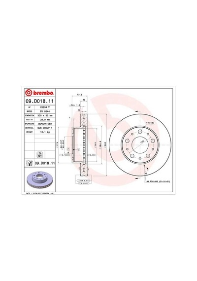 Fren Disk - Fiat Ducato - Brembo-09d01811