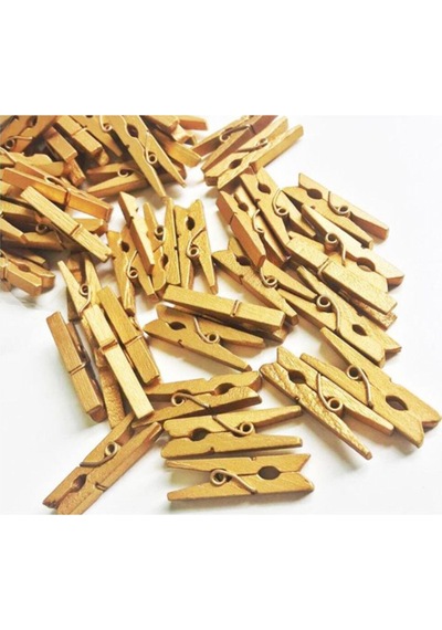 50 'li Mini Gold Mandal 25 Beyaz Diğer
