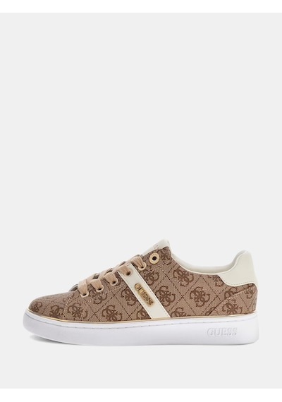 Guess Britz 4g Logolu Kadın Sneaker Ayakkabı Flfbtzfal12 Bej