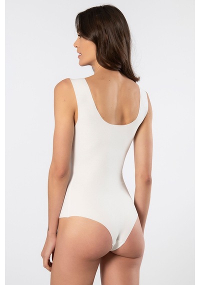 Türen Kadın Lazer Kesim Pamuklu Çıtçıtlı Body 905/ekru Ekru