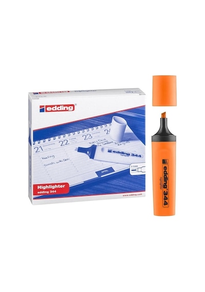 Edding Fosforlu Kalem E-344 Turuncu 10 Lu Turuncu