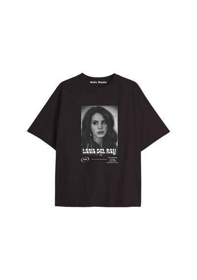 Kalic Studio Lana Del Rey Oversize T-shirt Kod41 Siyah-41