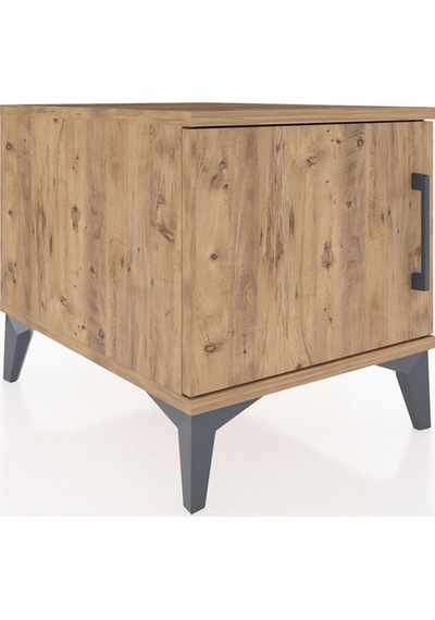 Kronos Komodin Tek Raflı Tek Kapaklı 44x59x48 Çam-çam Çam