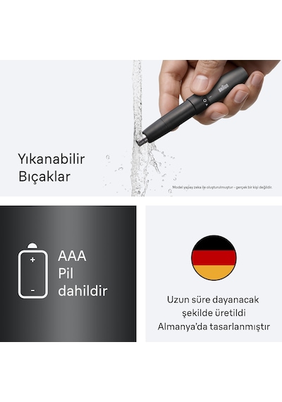 Braun Kulak Ve Burun Düzeltici, Cep Boyutu, Çift Bıçak, Skingentle, En20