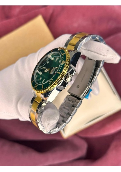 Yeşil-gold Kadran Submariner Otamatik Erkek Kol Saati Altın - Gümüş