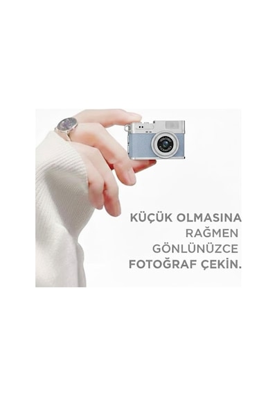 Mini Dijital Kamera Selfie Video Vlog Kamerası Mini Anahtarlık 1080p Cmr35 Mavi